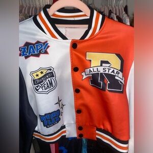 Champion All Star Jacket - Orange, White, and Black